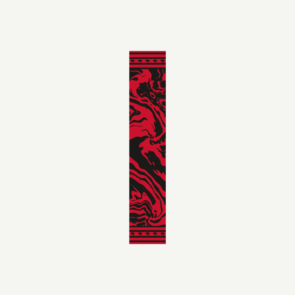 Pfeilcresting Zebra (Stück) schwarz - rot