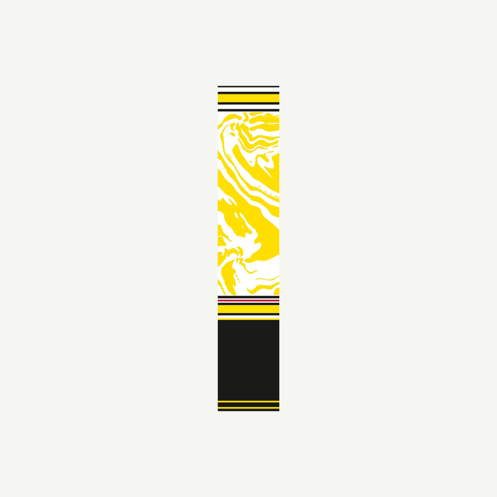 Pfeilcresting Zebra (Stück) gelb - weiss