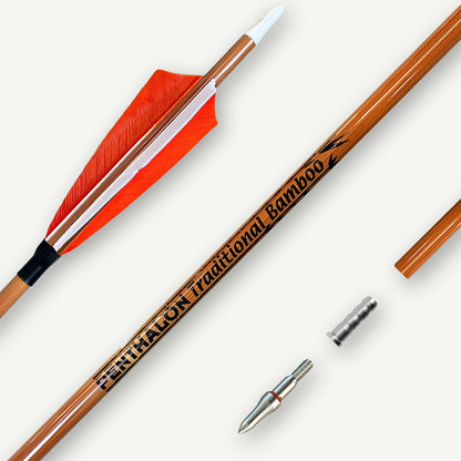 Penthalon Carbonpfeile 40817 Traditional Bamboo Naturfedern 600