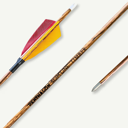 Penthalon Carbonpfeile 40819 Slim Line Timber Naturfedern 1000