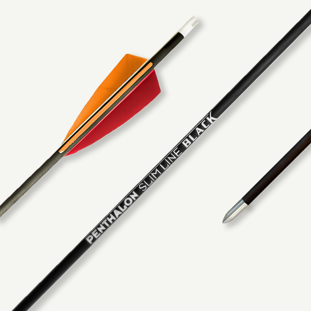 Penthalon Carbonpfeile 40820 Slim Line Black Naturfedern