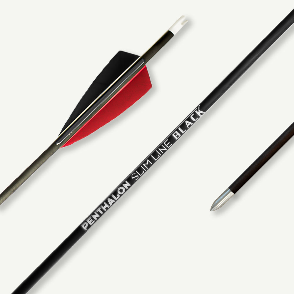 Penthalon Carbonpfeile 40820 Slim Line Black Naturfedern