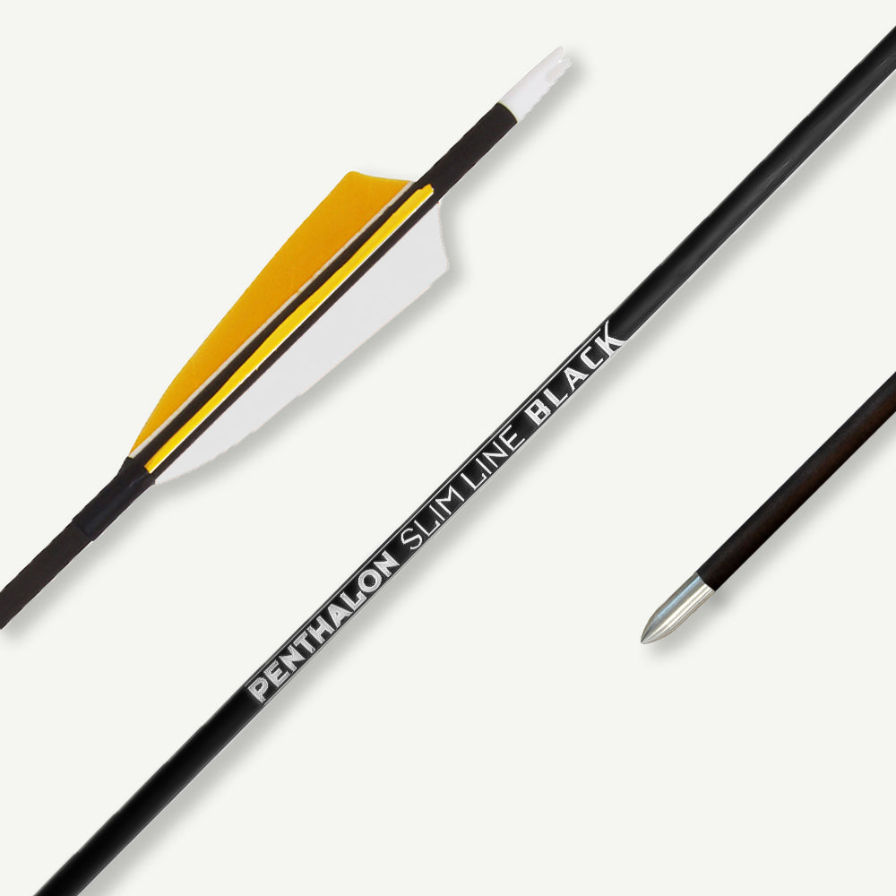 Penthalon Carbonpfeile 40820 Slim Line Black Naturfedern