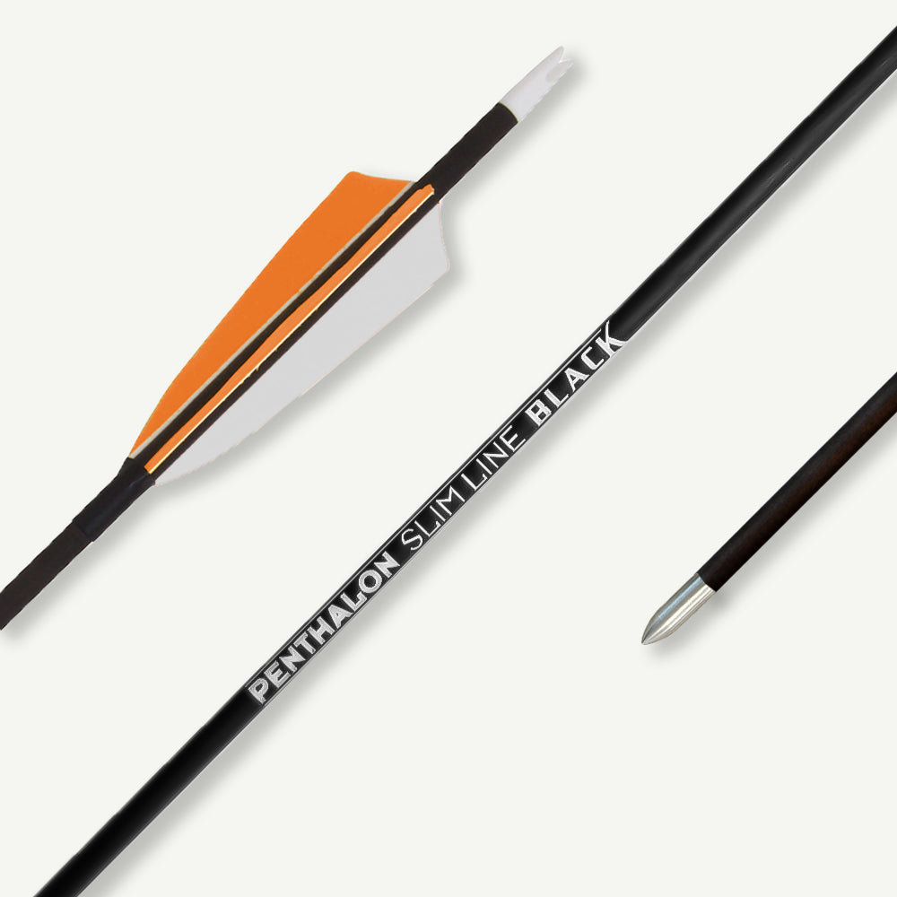 Penthalon Carbonpfeile 40820 Slim Line Black Naturfedern