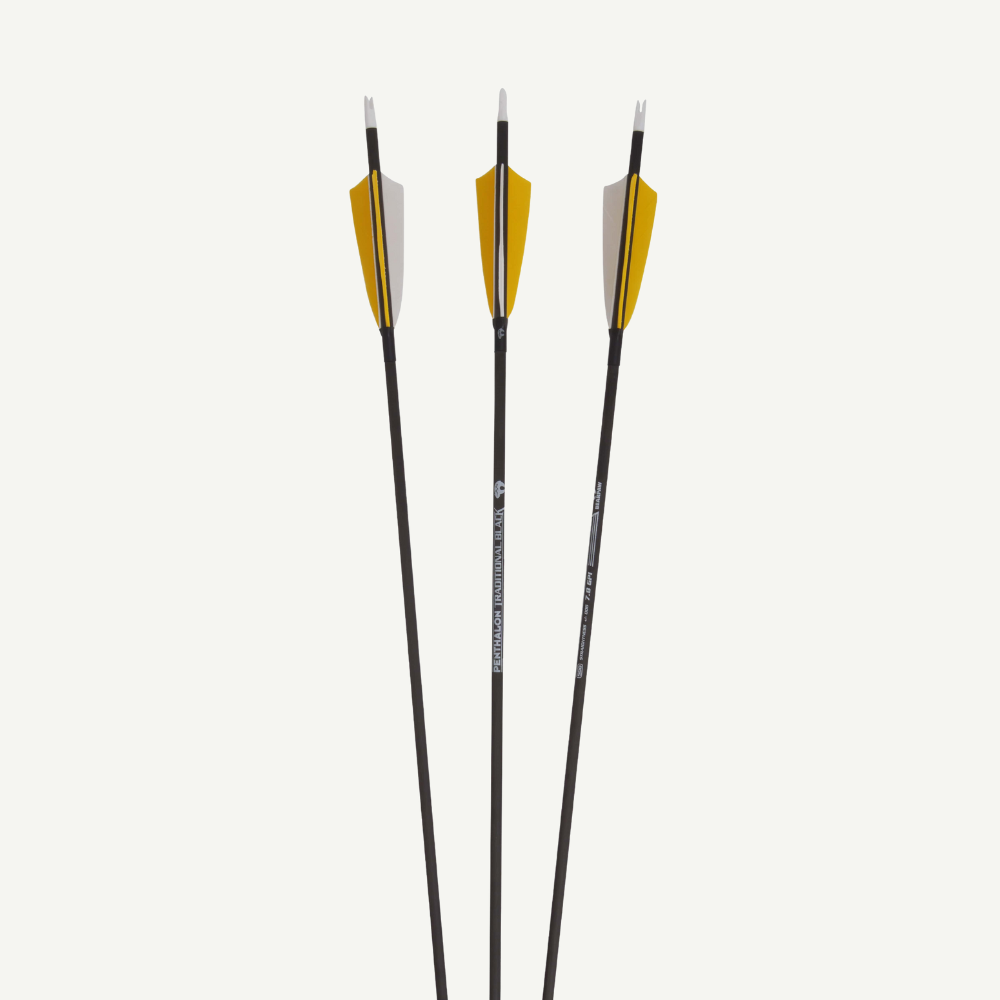 Penthalon Carbonpfeile 40820 Slim Line Black Naturfedern 500