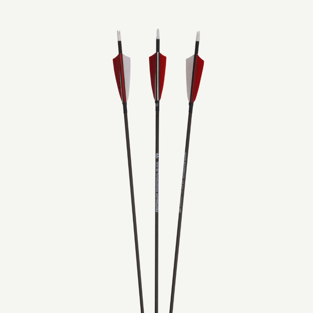 Penthalon Carbonpfeile 40820 Slim Line Black Naturfedern 600
