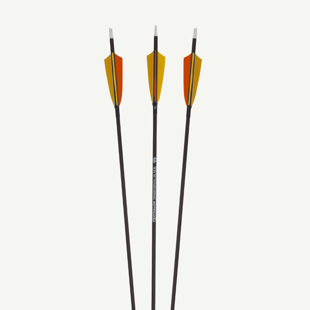 Penthalon Carbonpfeile 40820 Slim Line Black Naturfedern 700