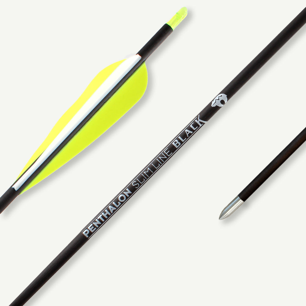 Penthalon Carbonpfeile 40821 Slim Line Black Fletches 500