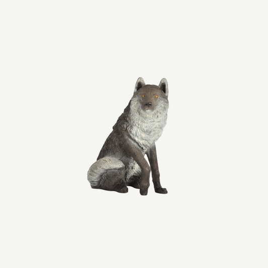 60198 3D Tier Franzbogen Sitzender Wolf