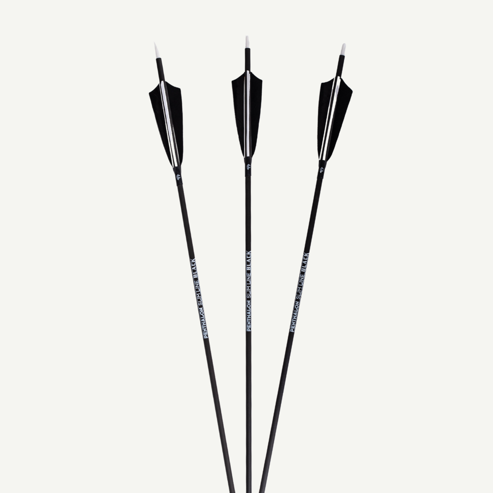 Penthalon Carbonpfeile 40820 Slim Line Black Naturfedern 400
